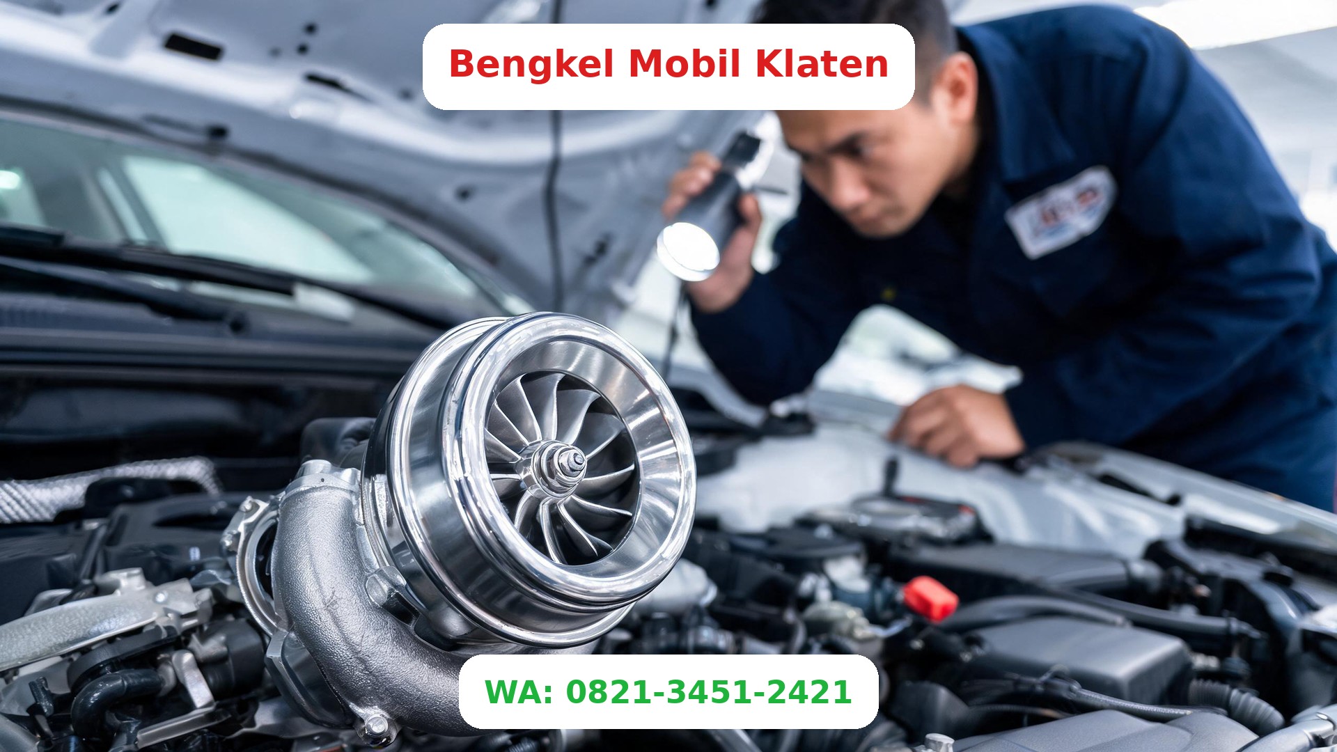 Turbocharger mobil di bengkel Anugerah Prima Motor Klaten
